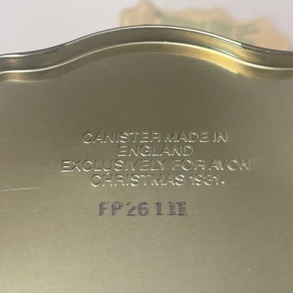 Vintage Avon Canister Holiday decorative collectors item 1981 Made in England OS - Picture 6 of 16